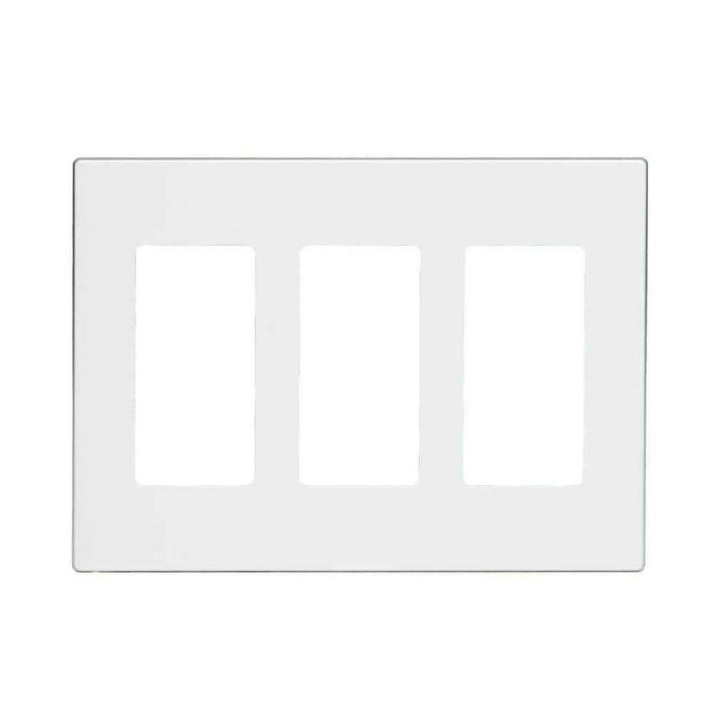 Leviton 3-Gang Gray Rocker Screwless Wall Plate Polycarbonate 80311-GY (1-Pack)