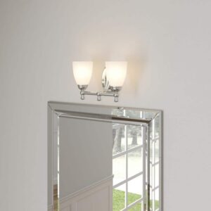 Hampton Bay Solomone 13.4" 2-Light Polished Chrome Bathroom Vanity Light Fixture