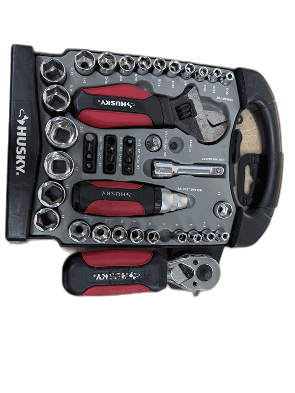 Husky 1/4 in. and 3/8 in. Stubby Ratchet and Socket Set (46-Piece) MISSING