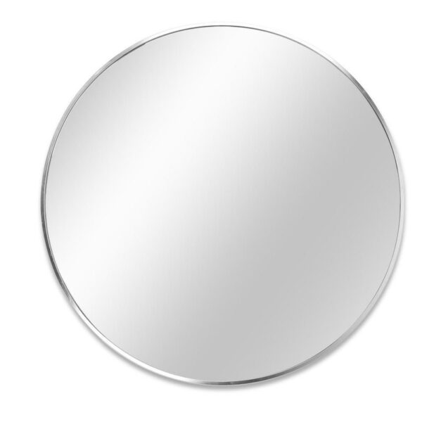 36x36 Silver Round Metal Frame Wall Mount Bathroom Vanity Dressing Mirror