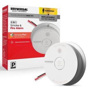 Universal Security Instruments Hardwired & 1-Year Battery Backup Smoke Detector