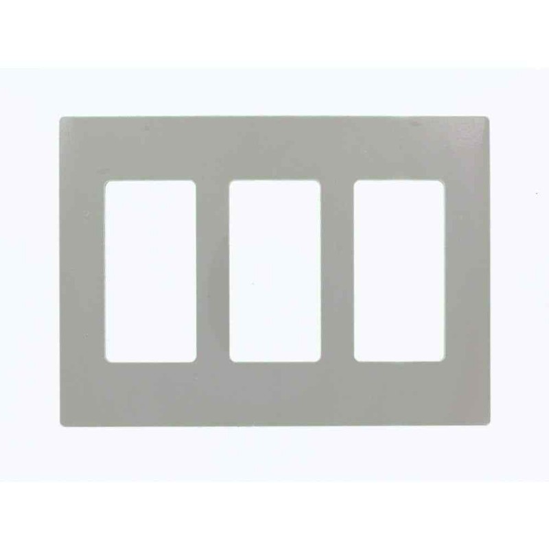 Leviton 3-Gang Gray Rocker Screwless Wall Plate Polycarbonate 80311-GY (1-Pack) - Image 3