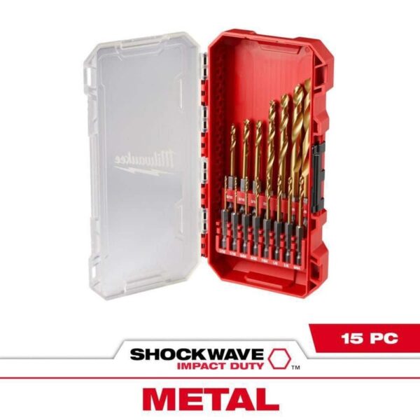 Milwaukee SHOCKWAVE Impact Duty Titanium Drill Bit Set (15-Piece)
