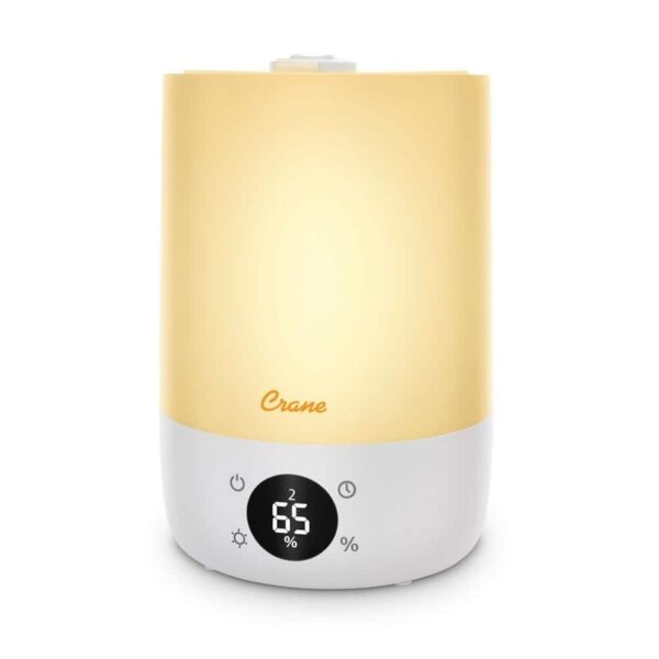 Crane 1.2 Gal. Top Fill Cool Mist Humidifier with Sleep Support Light