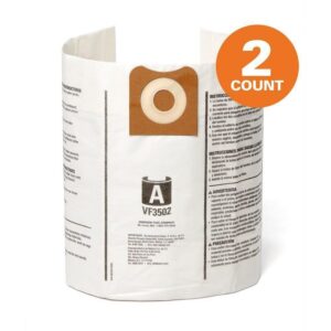 RIDGID VF3502 Dust Bags Size A 12-16 Gal Wet Dry Shop Vac Vacuum 2 Pack Genuine