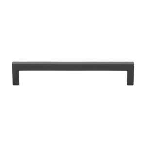 GLIDERITE 6-1/4" Matte Black Solid Square Slim Cabinet Drawer Bar Pulls(10-Pack)