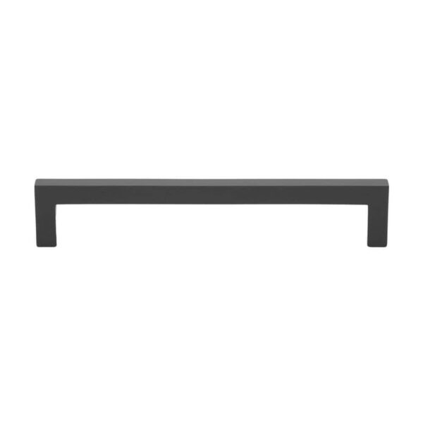 GLIDERITE 6-1/4" Matte Black Solid Square Slim Cabinet Drawer Bar Pulls(10-Pack)