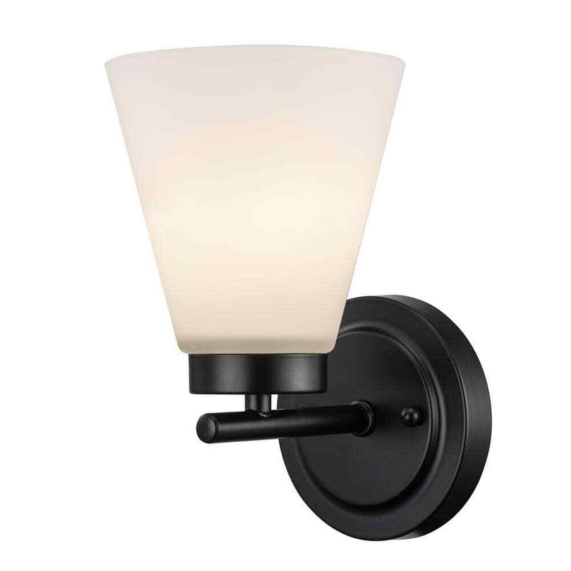 Bel Air Lighting Fifer 1-Light Black Indoor Wall Sconce Light Fixture