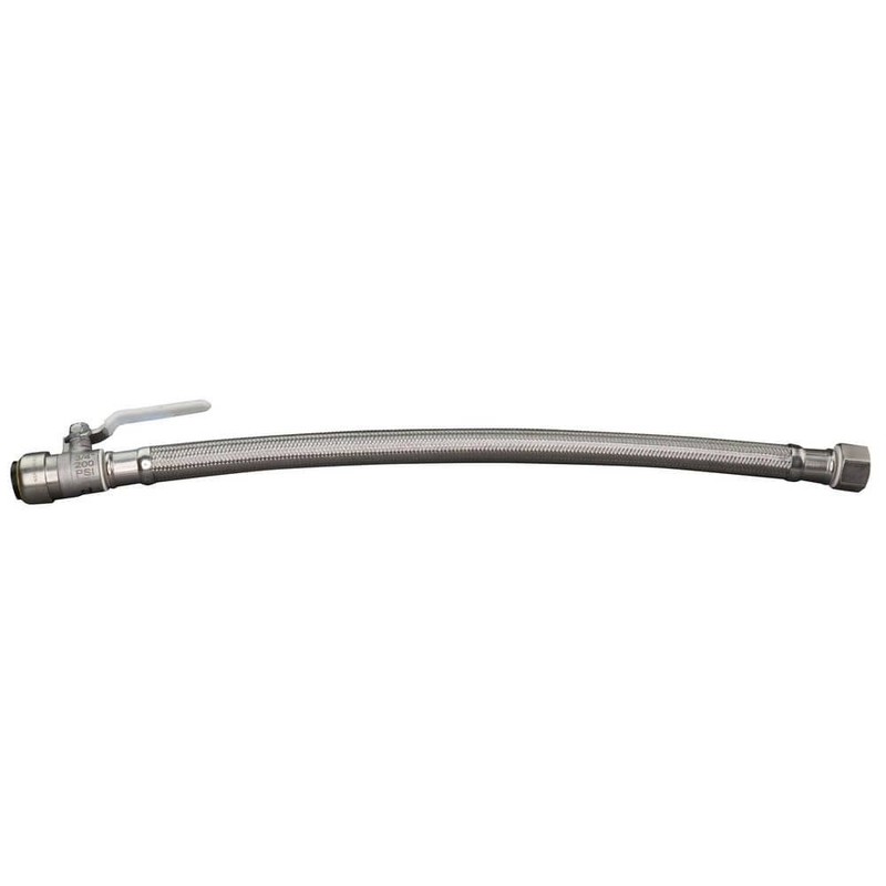 Everbilt 3/4in PTC x FIP 18in SS Water Heater Connector Valve - Image 2