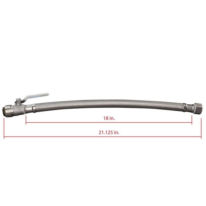 Everbilt 3/4in PTC x FIP 18in SS Water Heater Connector Valve - Image 4