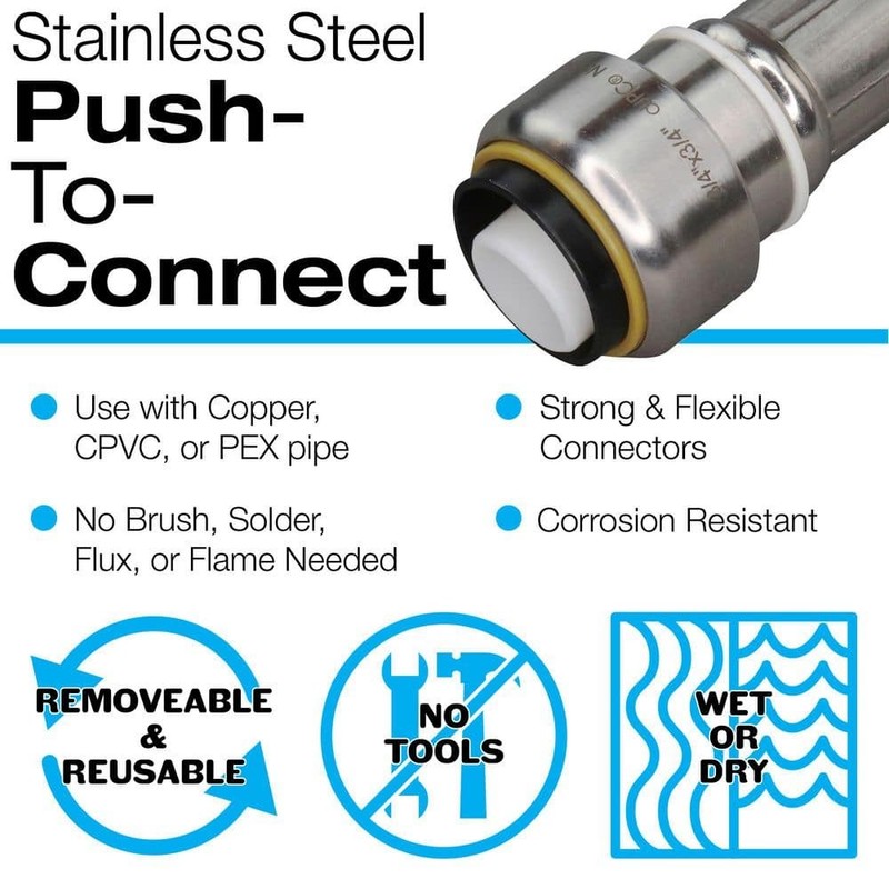 Everbilt 3/4in PTC x FIP 18in SS Water Heater Connector Valve - Image 5
