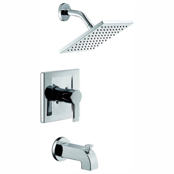 Glacier Bay Modern Single-Handle 1-Spray Tub&Shower Faucet 1.8GPM Chrome w/Valve