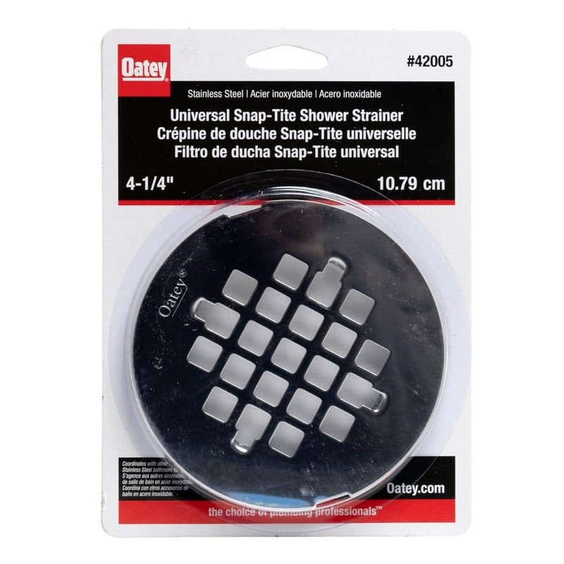 Oatey 4-1/4 in. Round Universal Snap-In Shower Strainer in Stainless Steel - Image 3