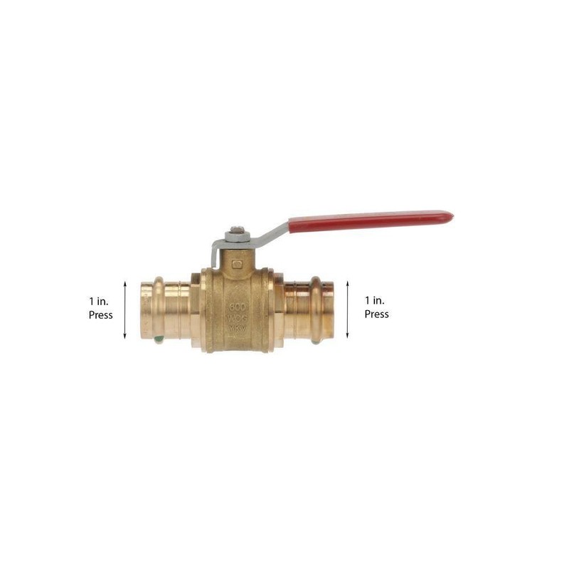 Viega ProPress 1 in. Press Zero-Lead Bronze and Brass Ball Valve - Image 2