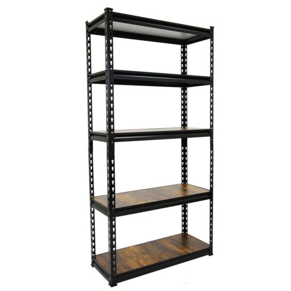 KING'S RACK Black 5-Tier Boltless Tier Height Adjustable Garage Steel Storage