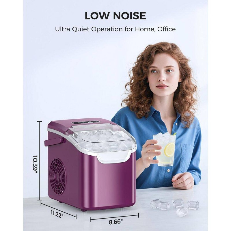 COWSAR 8.66" 26 lb. Portable Ice Maker Bullet Ice Machine w/Selectable Ice Size - Image 3
