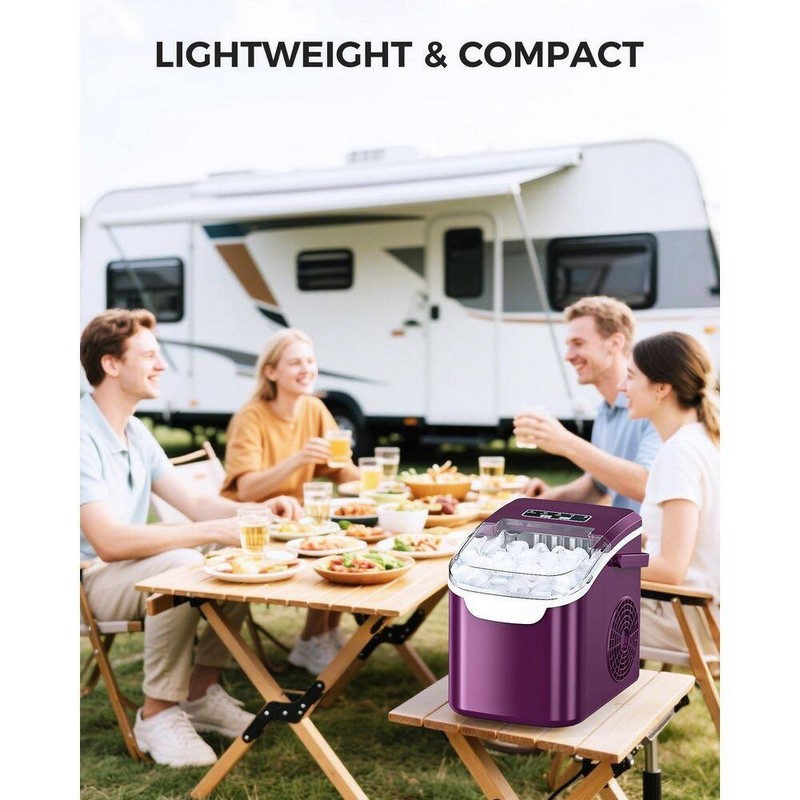 COWSAR 8.66" 26 lb. Portable Ice Maker Bullet Ice Machine w/Selectable Ice Size - Image 9