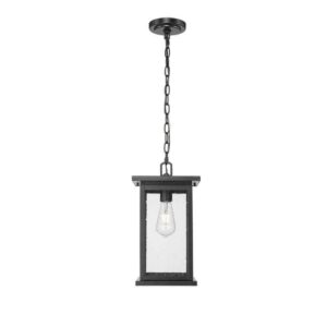 Millennium Lighting Bowton 15.625 in. 1-Light Black Dimmable Outdoor Hardwired