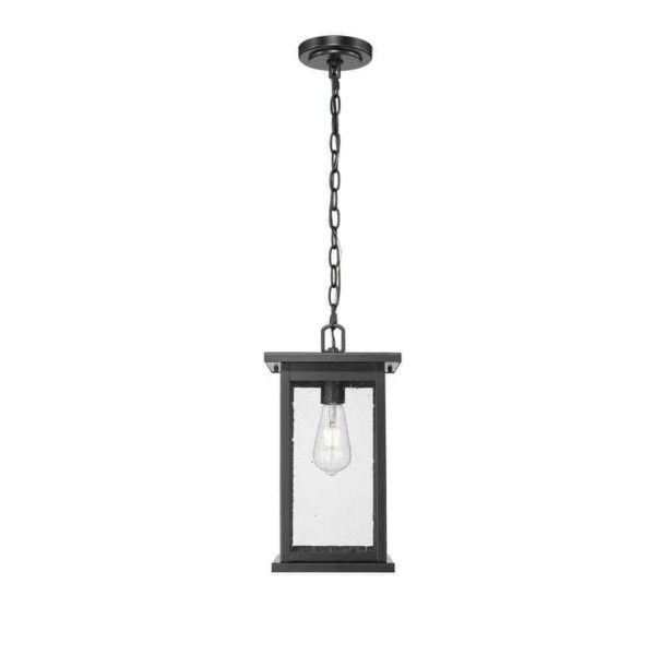 Millennium Lighting Bowton 15.625 in. 1-Light Black Dimmable Outdoor Hardwired