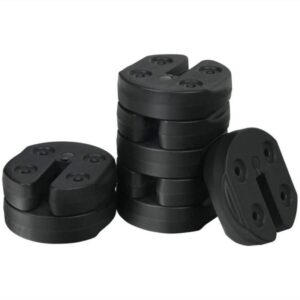 Kadehome 8-Piece Patio Umbrella Base Water Filled Weight Plates in Black
