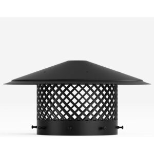 Mximu 10 in. Black Round Galvanized Steel Fireplace Chimney Caps for Outside