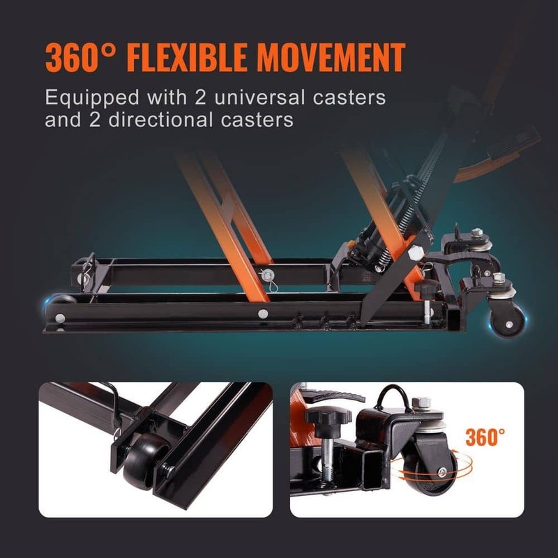 SKYSHALO Steel Hydraulic Motorcycle Jack Stand 1500 lbs. ATV Scissor Lift Jack - Image 6