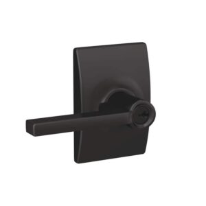 Schlage Latitude Matte Black Keyed Entry Door Handle
