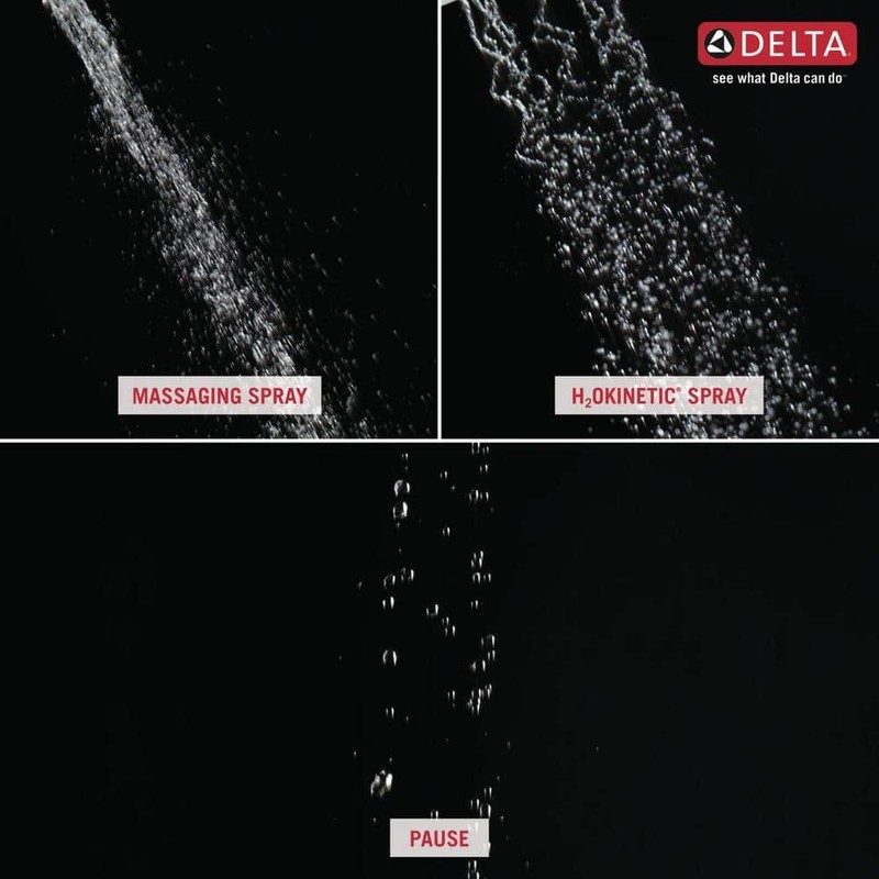 Delta 3-Spray Patterns Wall Mount Handheld Shower Head 1.75 GPM in Matte Black - Image 5