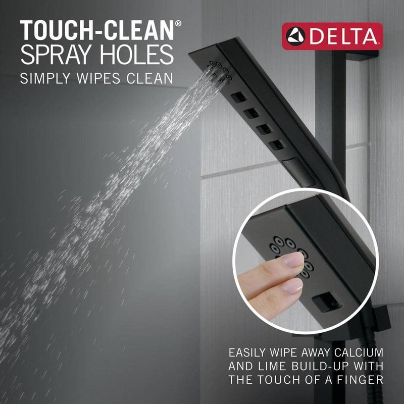 Delta 3-Spray Patterns Wall Mount Handheld Shower Head 1.75 GPM in Matte Black - Image 8