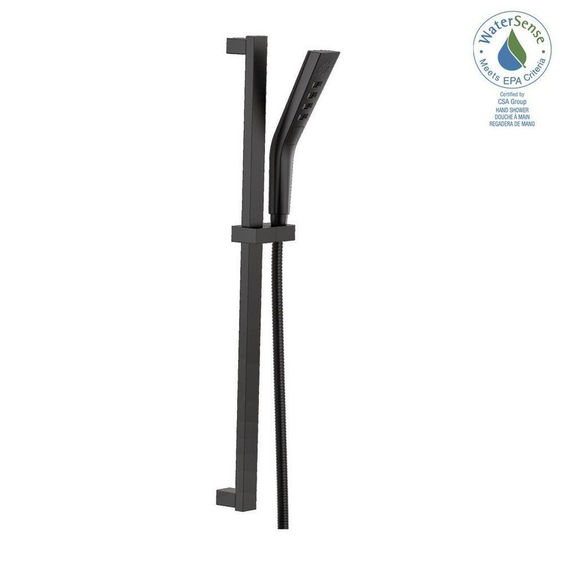 Delta 3-Spray Patterns Wall Mount Handheld Shower Head 1.75 GPM in Matte Black - Image 13