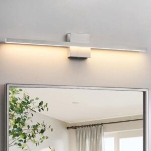 KAISITE 32 in. 1-Light Brushed Nickel LED Vanity Light Bar Dimmable Bathroom