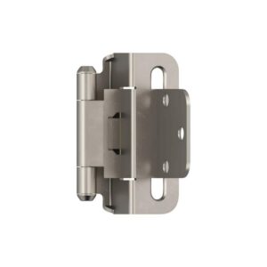 LOT OF 8 Amerock Satin Nickel 3/8 in. (10 mm) Inset Self-Closing (2-Pack)