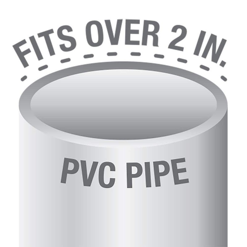 Oatey Round No-Caulk White PVC Shower Drain with 4-1/4" Round Snap-In Stainless - Image 2