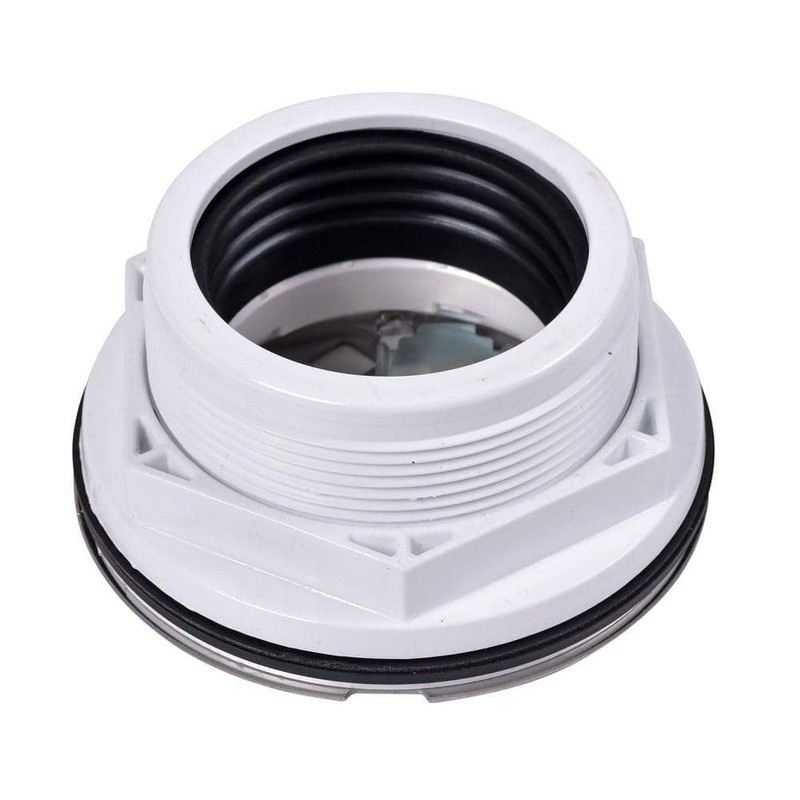 Oatey Round No-Caulk White PVC Shower Drain with 4-1/4" Round Snap-In Stainless - Image 7