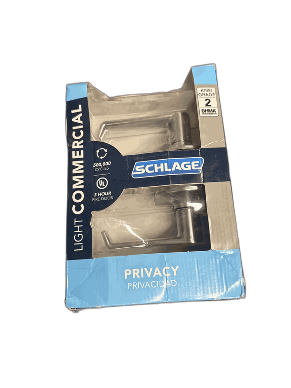 Schlage Elan Satin Chrome Privacy Light Commercial Bed/Bath Door Handle - Image 5