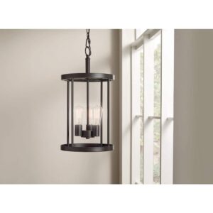 Hampton Bay Moreland 3--Light Bronze Pendant