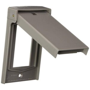 Leviton 1-Gang Gray Weather Resistant Decora/Rocker Nylon (1-Pack) 4998-GY