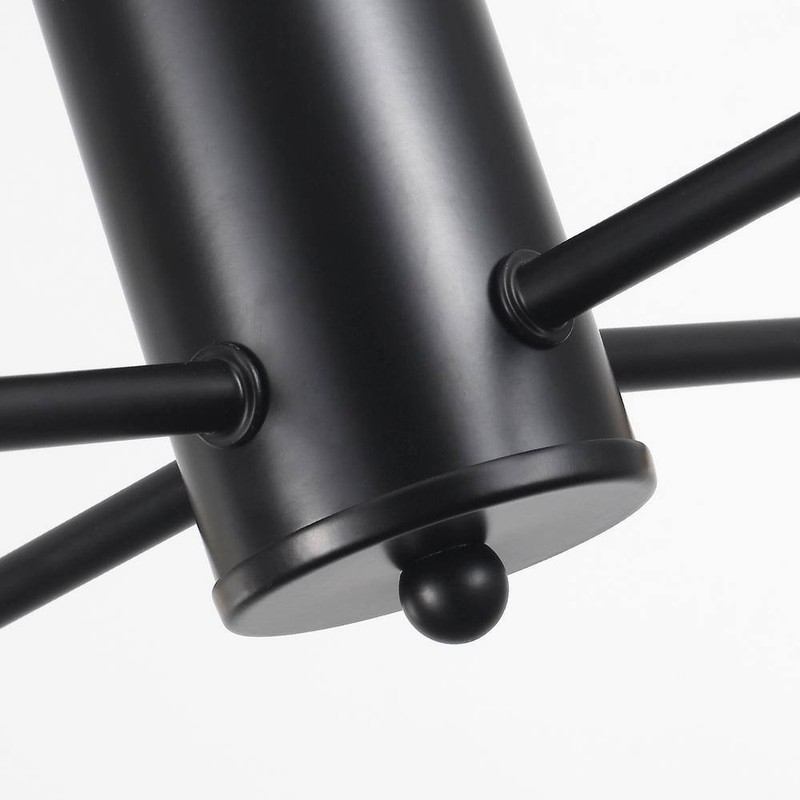 ADSENSTY 17.5" 4-Light Black and Gold Sputnik Transitional Flush Mount Ceiling - Image 10