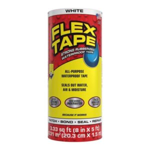 FLEX SEAL FAMILY OF PRODUCTS Flex Tape White 8 in. x 5 ft. Strong Rubberized
