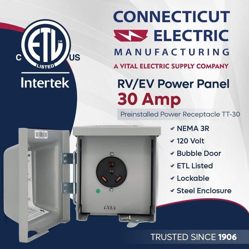Connecticut Electric 30-Amp RV Power Outlet - Image 6