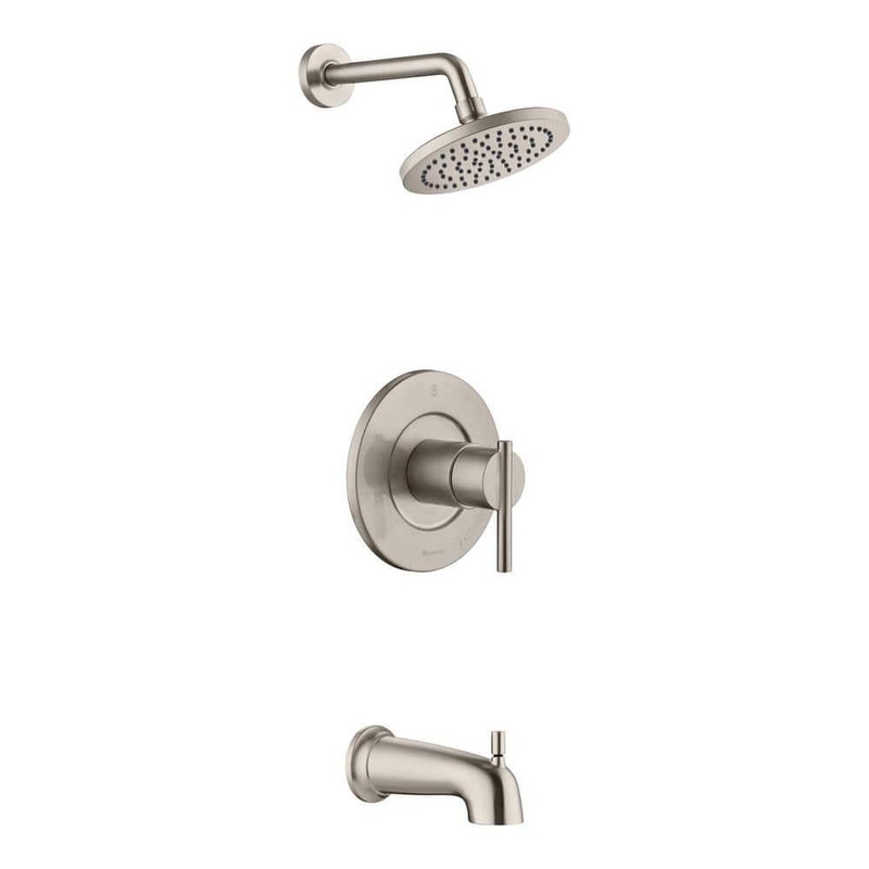 Glacier Bay Dorind Single-Handle Tub Shower Faucet 1.8GPM Brushed Nickel w/Valve