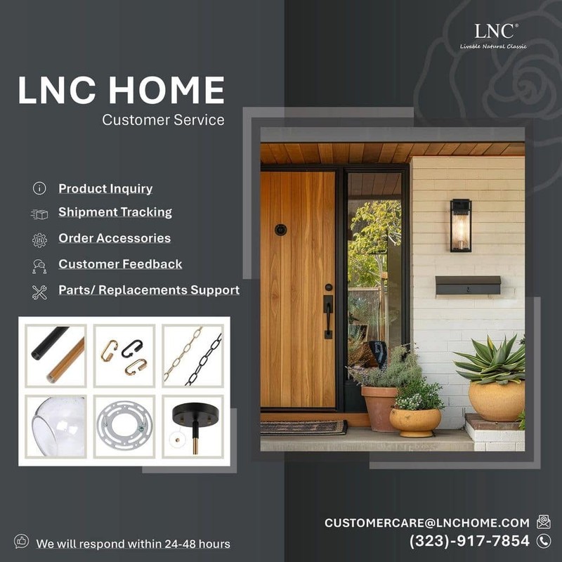 LNC Modern Black Outdoor Wall Lantern Sconce with Textured Seeded Glass Shade - Image 16