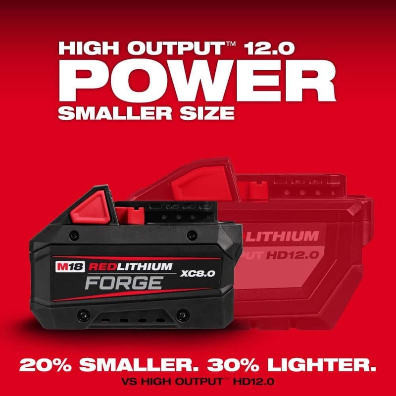 Milwaukee M18 18V REDLITHIUM FORGE 8.0Ah Battery Pack w/Dual Bay Super Charger - Image 7