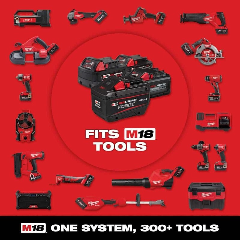 Milwaukee M18 18V REDLITHIUM FORGE 8.0Ah Battery Pack w/Dual Bay Super Charger - Image 12