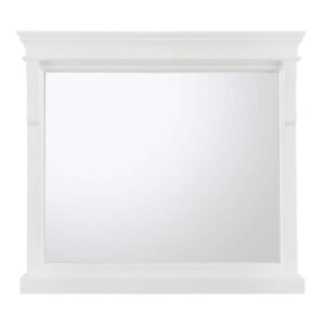 Naples 36" W x 32" H Wood Framed Bathroom Vanity Mirror White