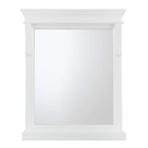 Naples 24" W x 32" H Wood Framed Bathroom Vanity Mirror White
