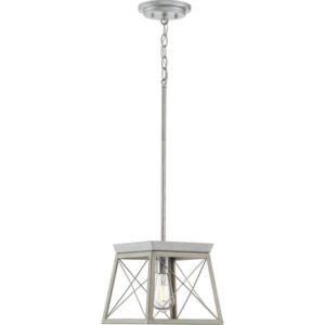 Briarwood 1-Light Bleached Oak Farmhouse Mini-Pendant Hanging Light