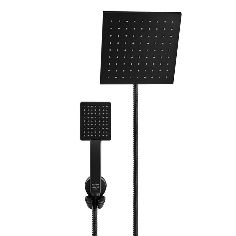 Glacier Bay Modern 1-Spray 7.9 in. Dual Tub Wall Mount Fixed and Handheld Shower - Image 5