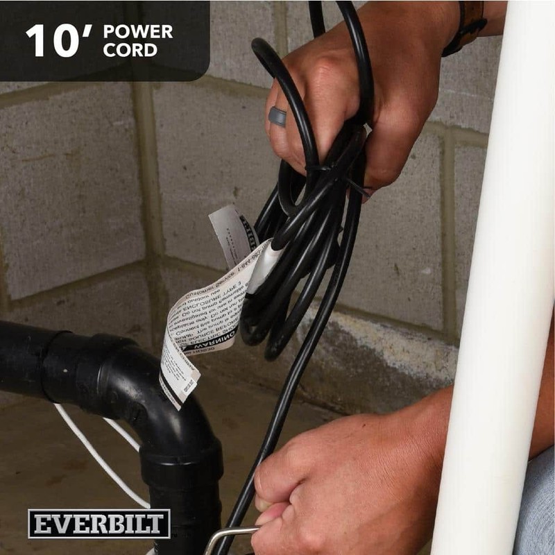Everbilt 1/3 HP Cast Iron Submersible Sump Pump - Image 12