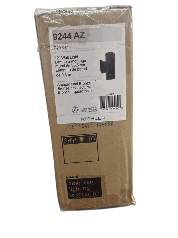 KICHLER Independence 12 in. 2-Light Bronze Outdoor Wall Cylinder Sconce 1-Pack - Image 8